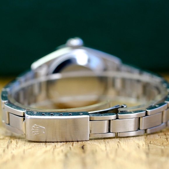 ROLEX DATEJUST WHITE ROMAN DIAL 1.15 CTW DIAMONDS STEEL OYSTER WATCH 26 MM 69174 - Picture 7 of 10